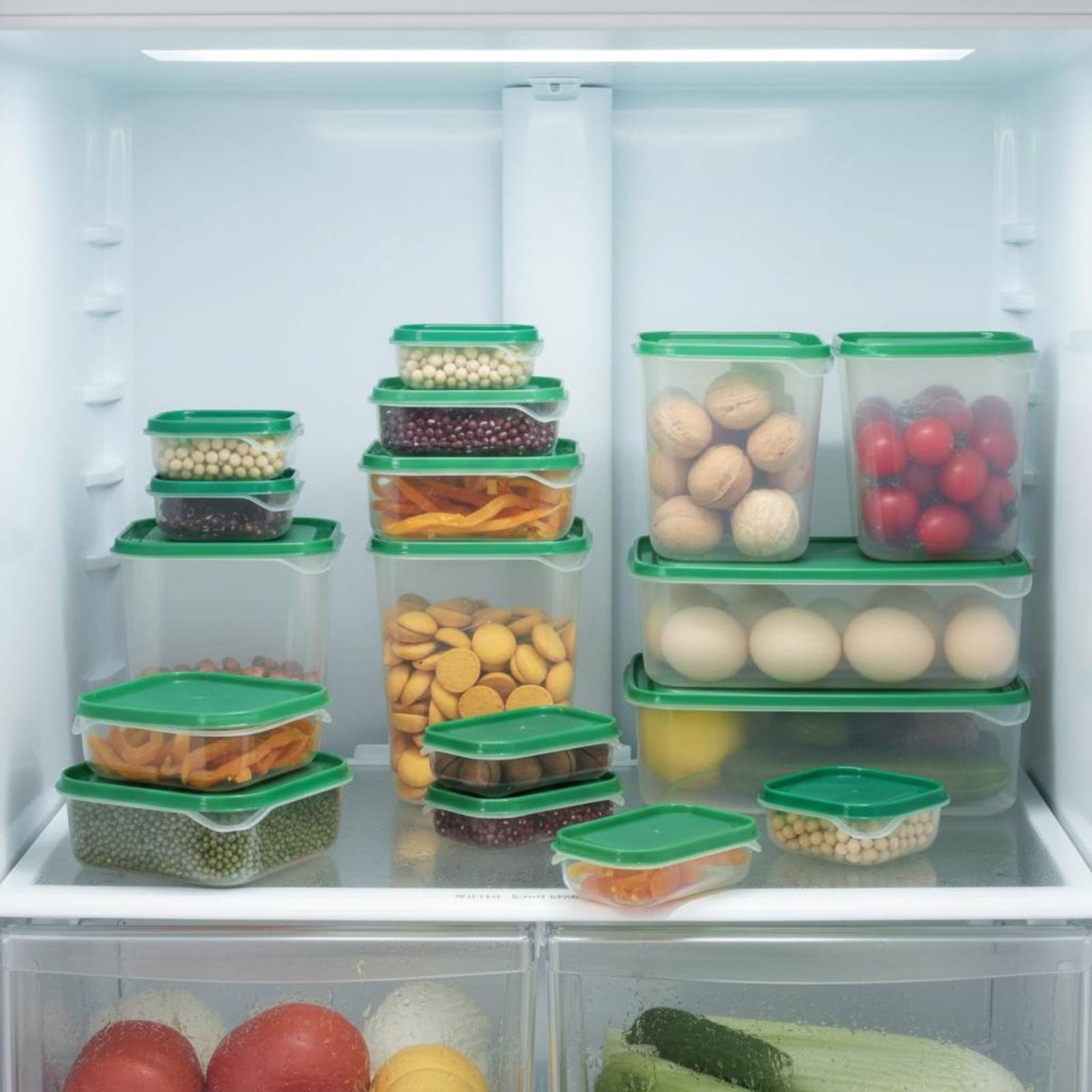 Food Storage Container - 17 Pieces Fridge Storage Box Set