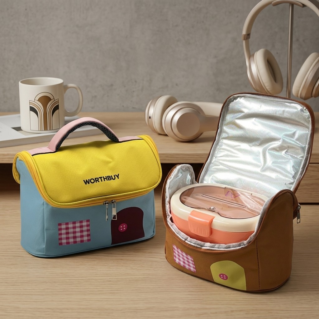 Food Storage Box Large - Oxford Thermal Lunch Bag with Zipper