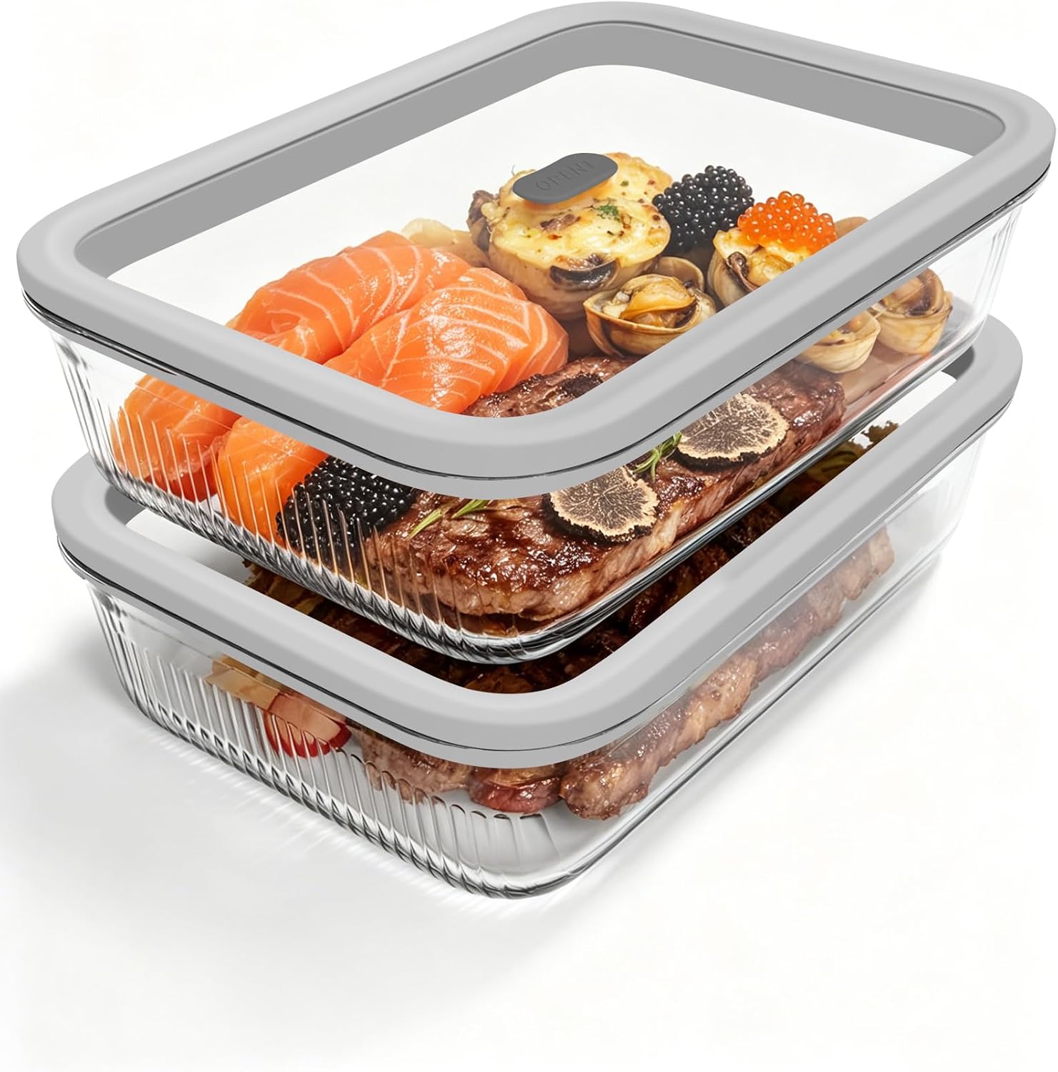 Storage Food Prep - 2 Pack Glass Food Storage Containers