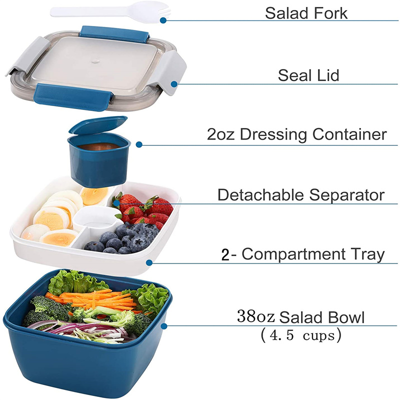 Portable Salad Lunch Container - Food Storage Box Large recension och pris