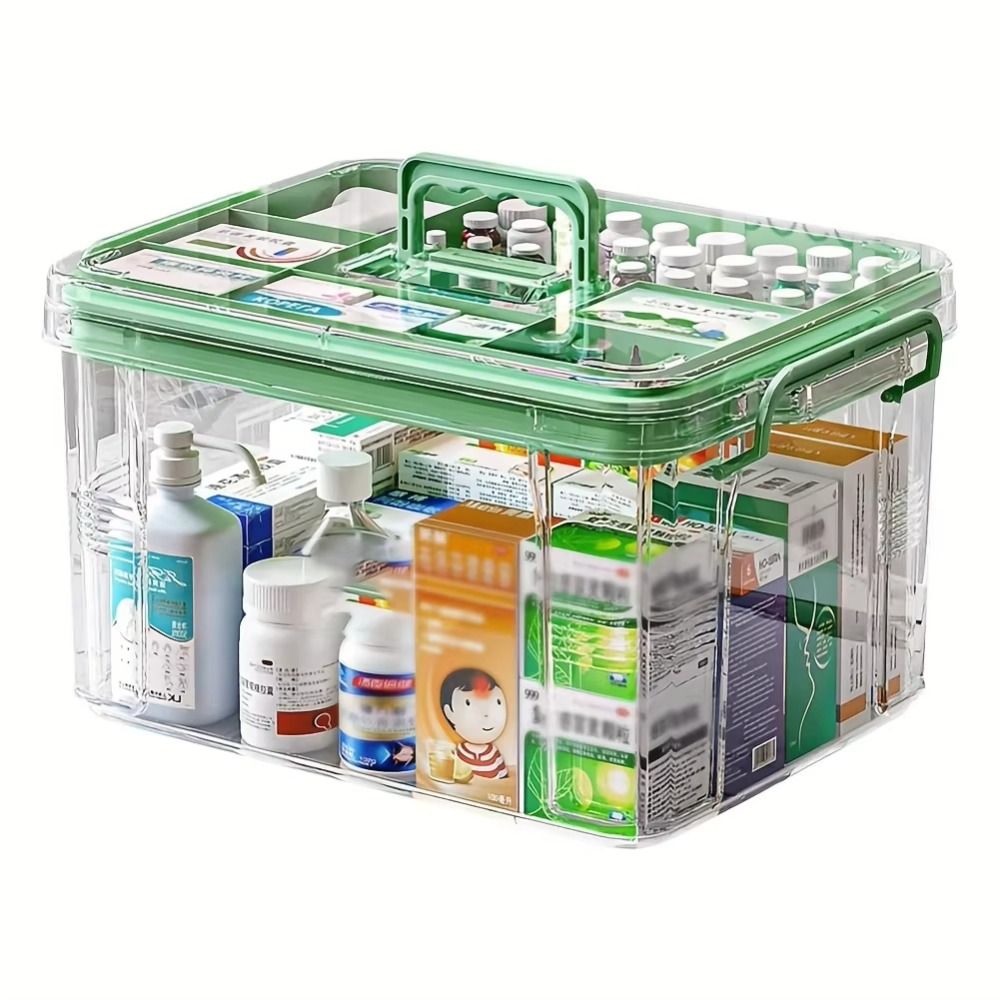 Portable Double Layers Medicin - Food Storage Emergency recension och pris