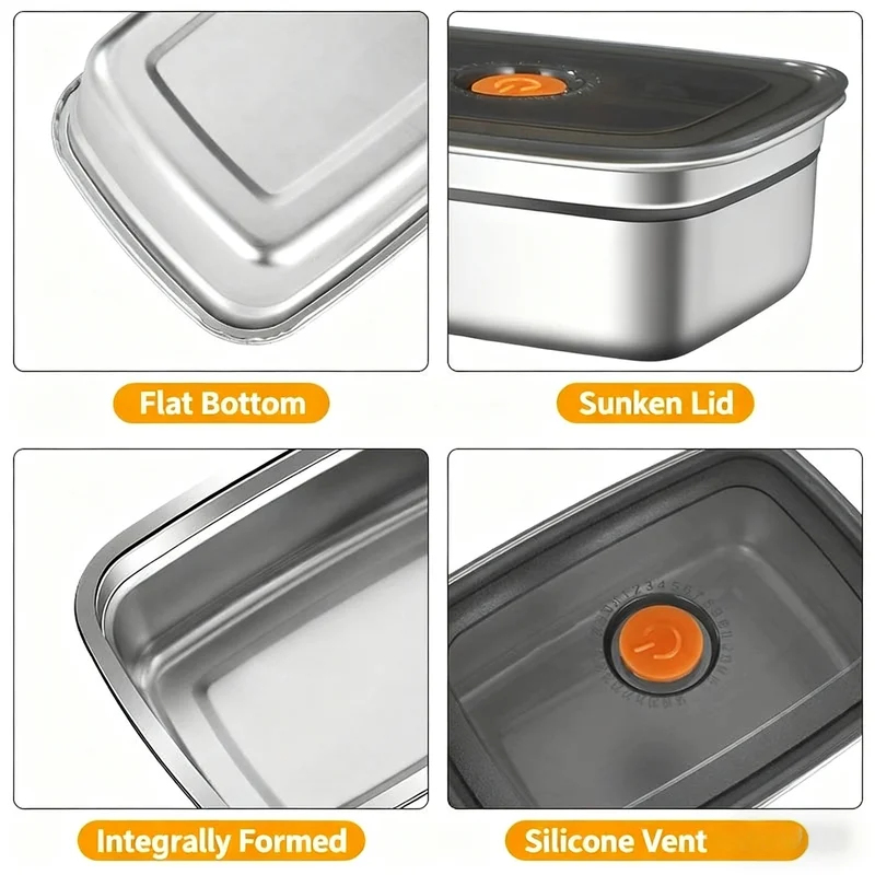 Large Capacity Stainless Steel - Food Storage Box Large recension och pris