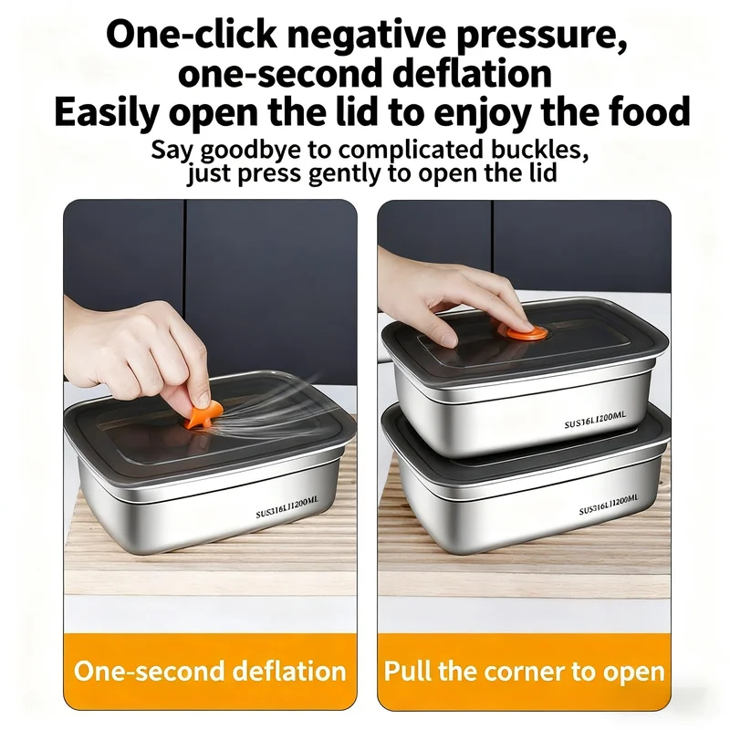 Large Capacity Stainless Steel - Food Storage Box Large recension och pris