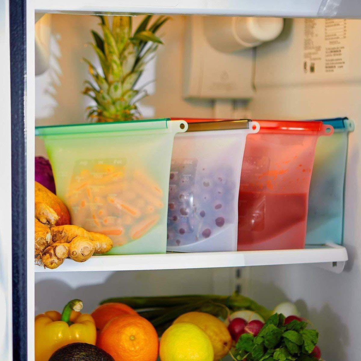 5pcs Silicone Food Storage Con - Food Storage Bags Reusable recension och pris