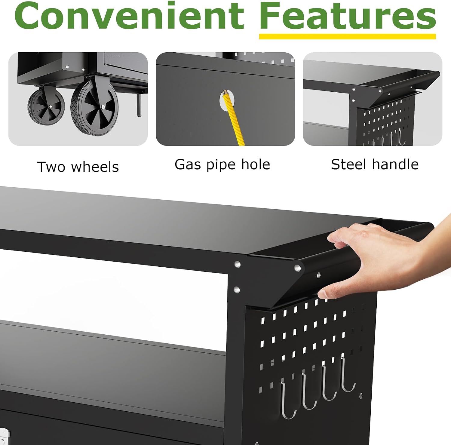Outdoor Grill Cart Table With  - Storage Food Prep recension och pris
