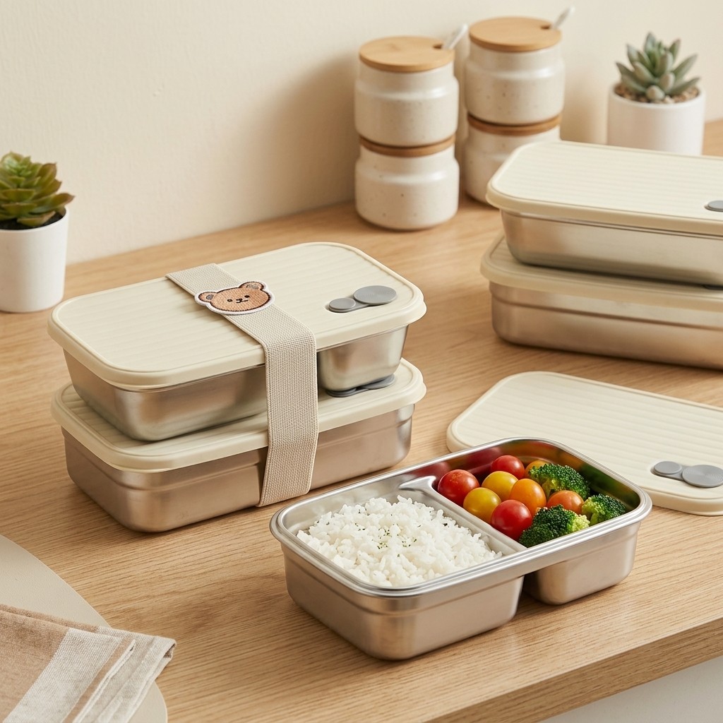 Stainless Steel Bento Box Meta - Storage Food Prep recension och pris