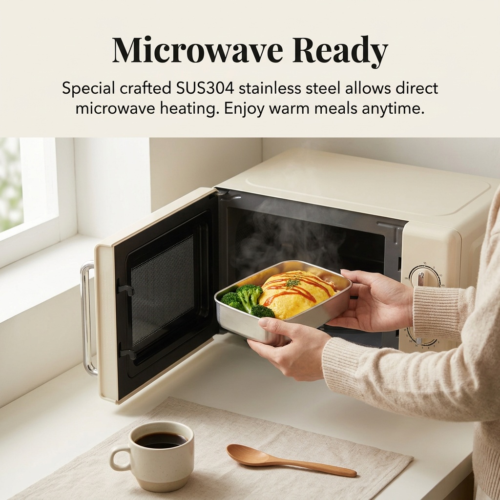 Stainless Steel Bento Box Meta - Storage Food Prep recension och pris