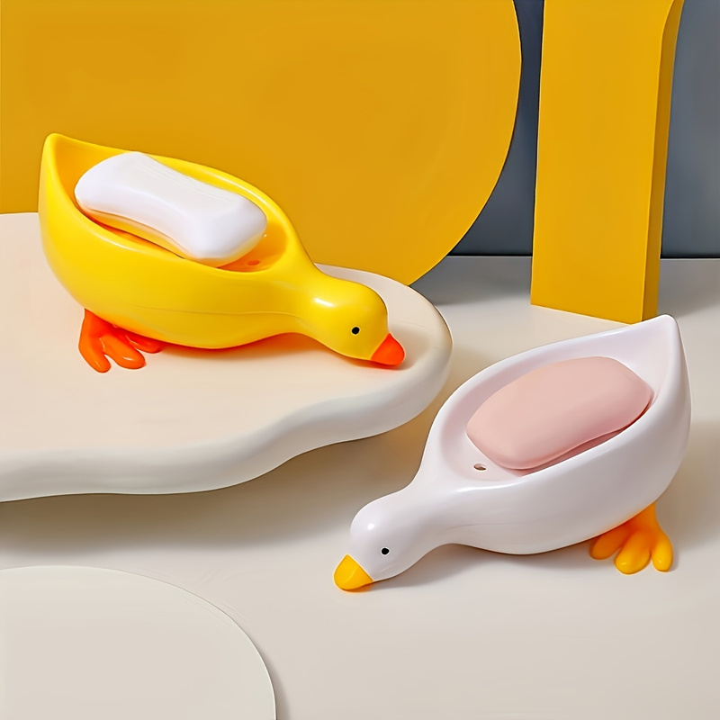 Duck Soap Dish-Cute Self Drain - Food Storage Organiser recension och pris