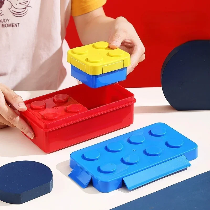 Kids DIY Building Blocks Lunch - Food Storage Building recension och pris