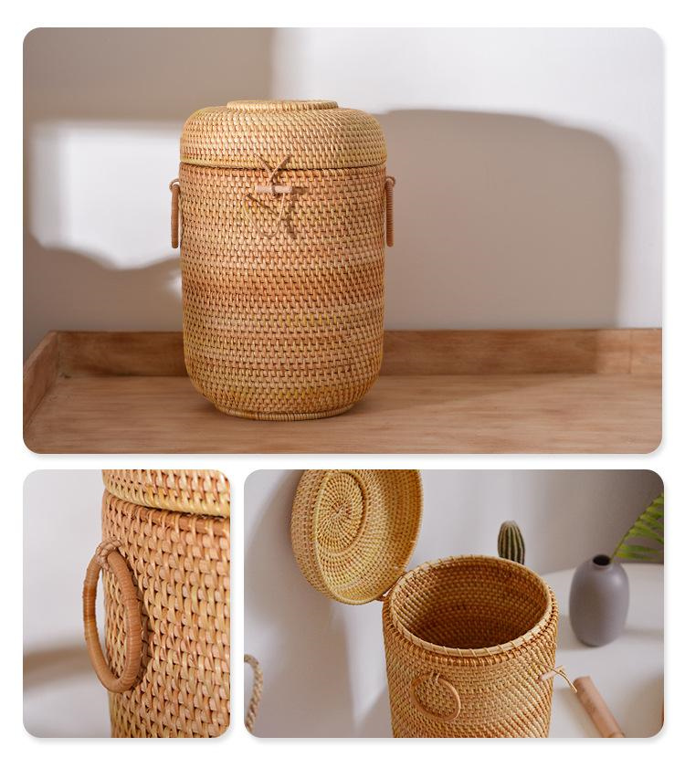 Handwoven Rattan Tea Storage B - Food Storage Organiser recension och pris