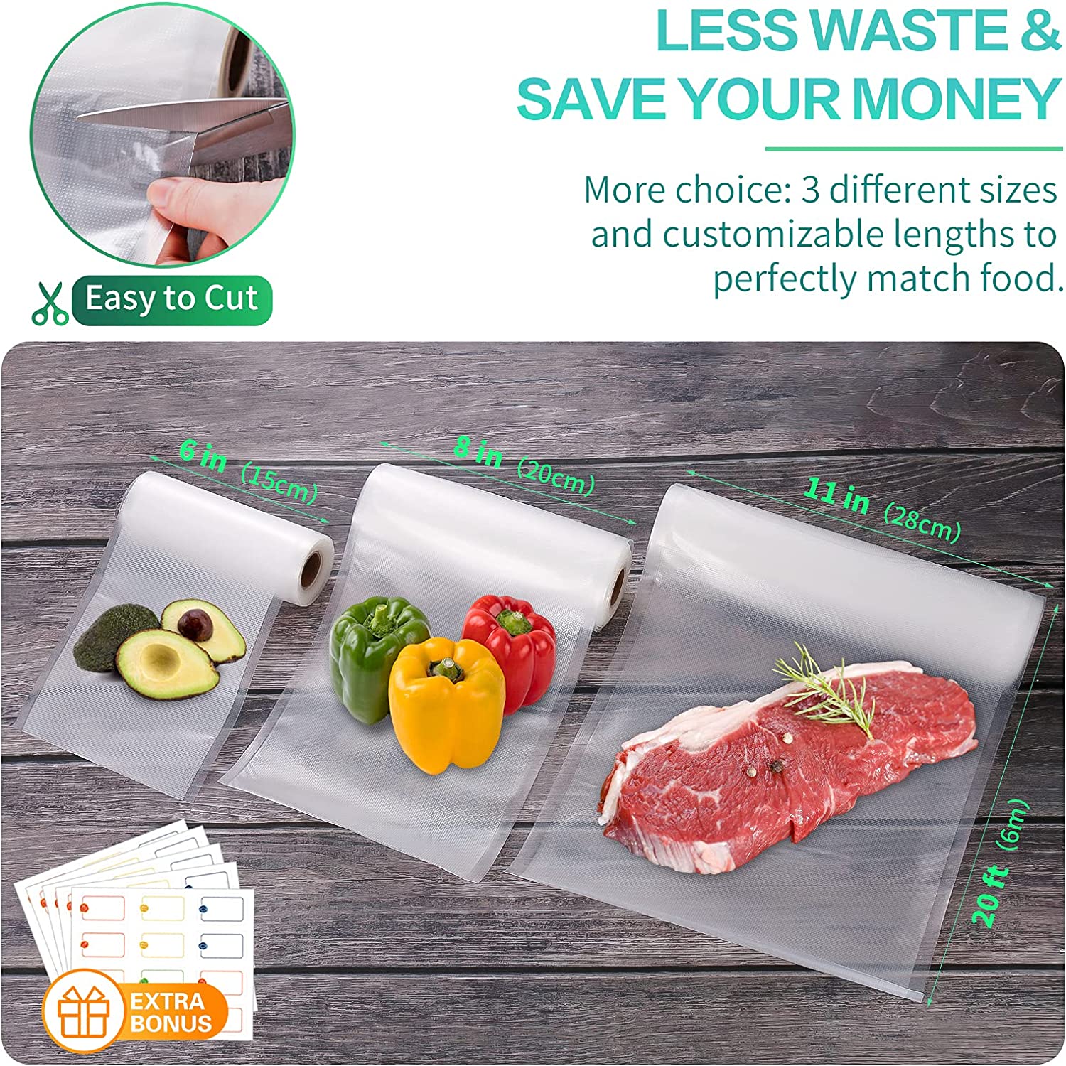 Kitchen Bags For Vacuum Food V - Food Storage Vacuum Seal recension och pris