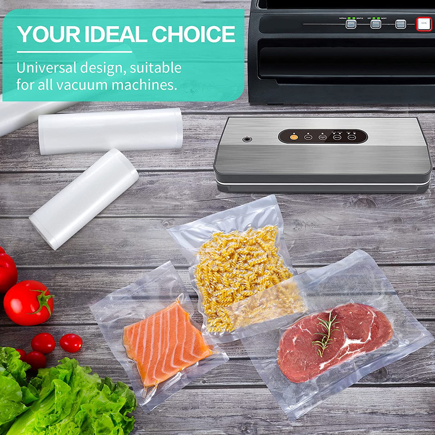 Kitchen Bags For Vacuum Food V - Food Storage Vacuum Seal recension och pris