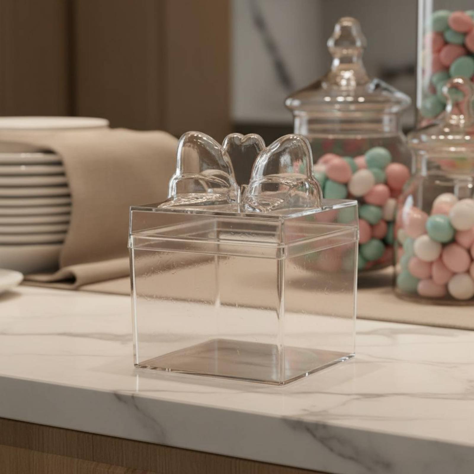 Clear Plastic Candy Box with R - Food Storage Container recension och pris