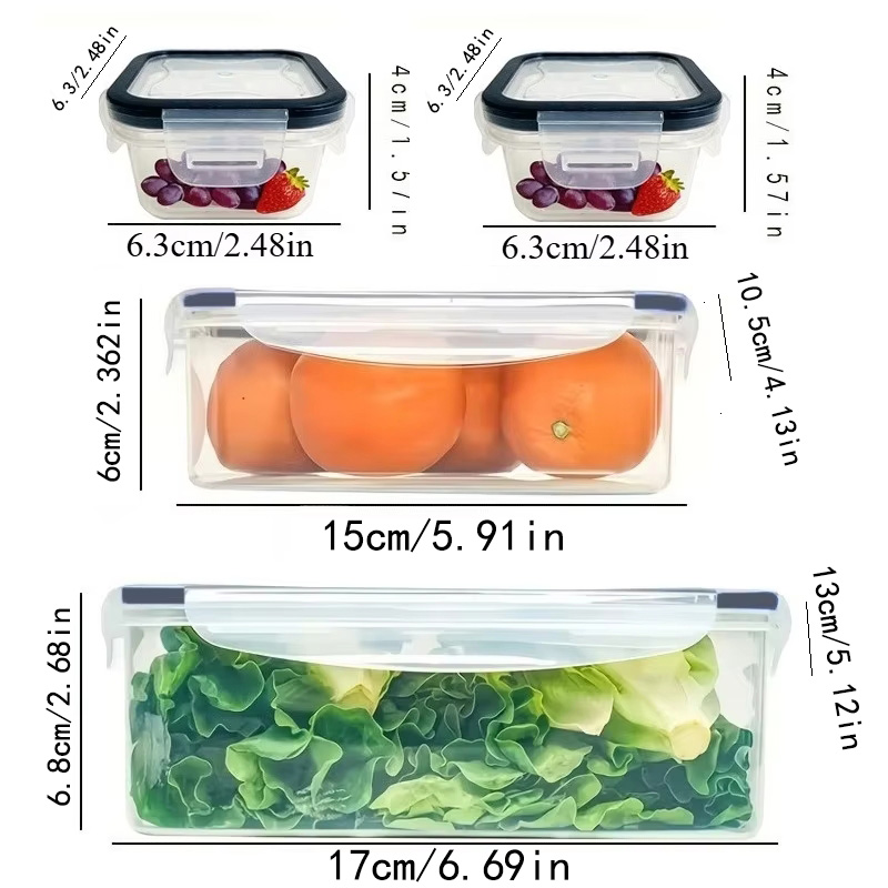 8Pcs Set Includes 4 Containers - Food Storage Organiser recension och pris