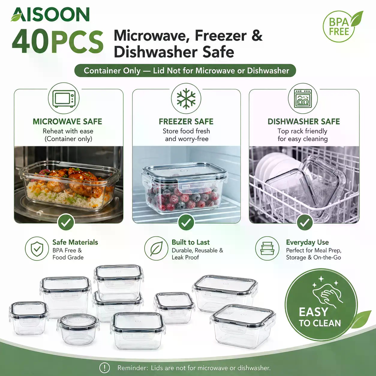 40 PCS Extra Large 85oz Silico - Storage Food Prep recension och pris
