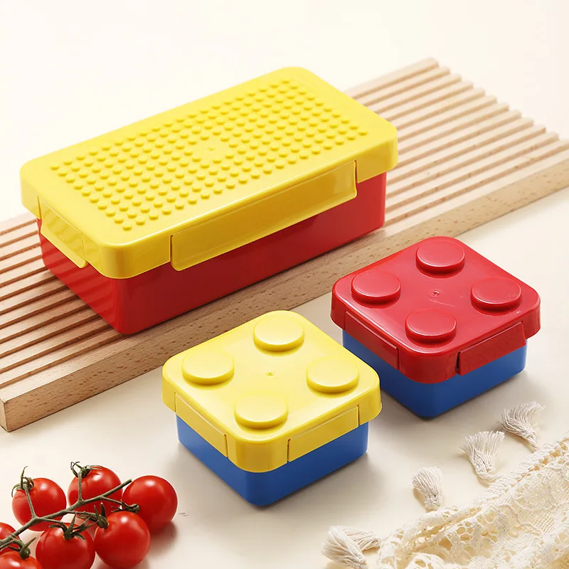 Building Block Lunch Box Color - Food Storage Building recension och pris