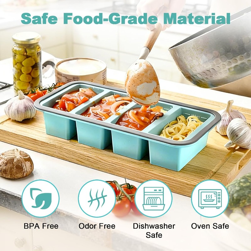 Silicone Freezer Molds with Li - Storage Food Prep recension och pris
