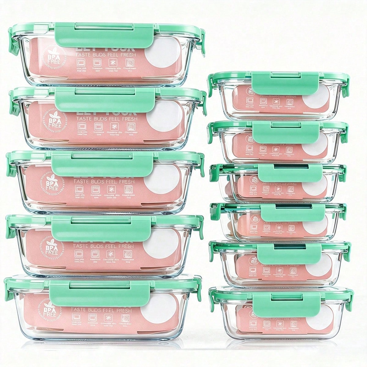 10 Pack Glass Meal Prep Contai - Storage Food Prep recension och pris