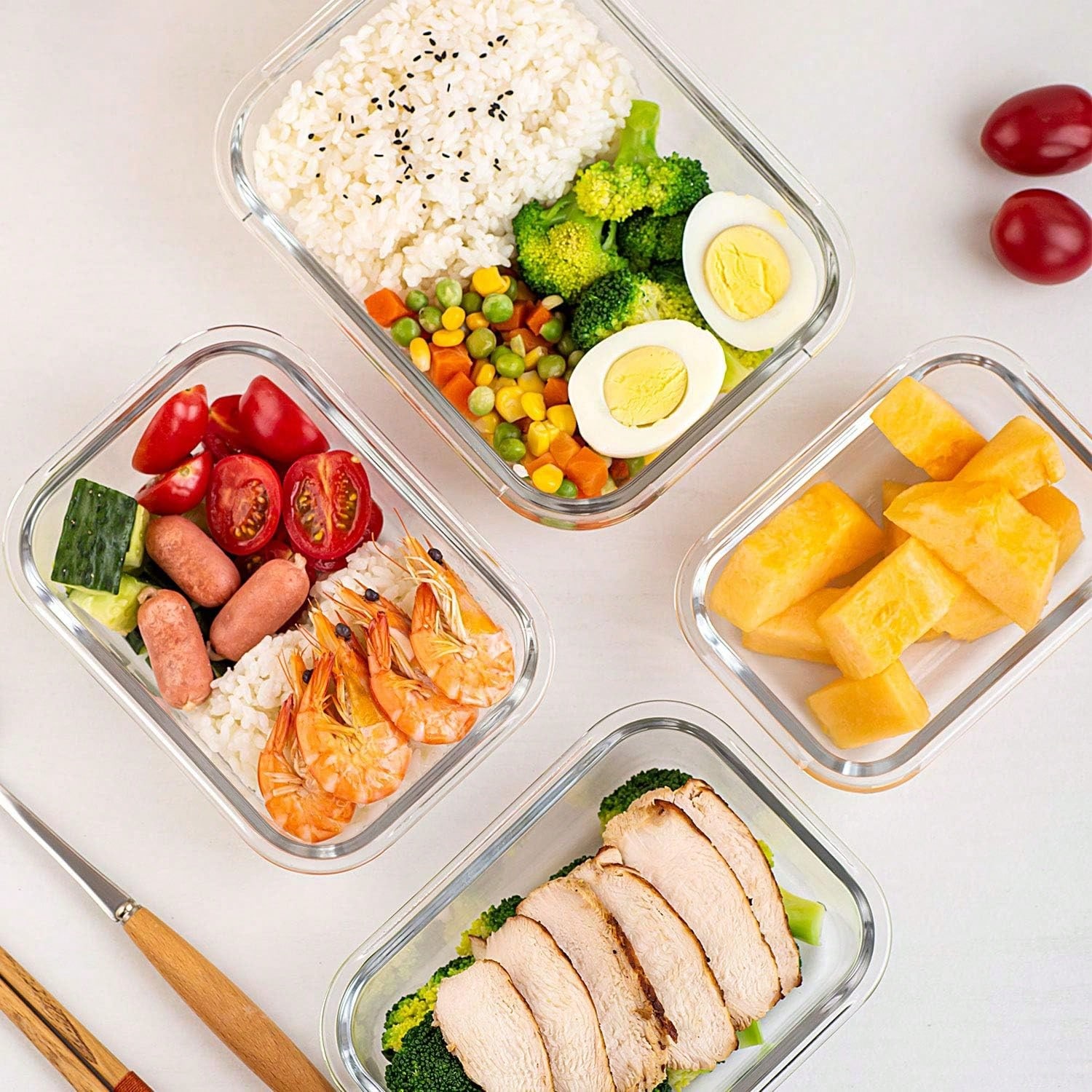 10 Pack Glass Meal Prep Contai - Storage Food Prep recension och pris