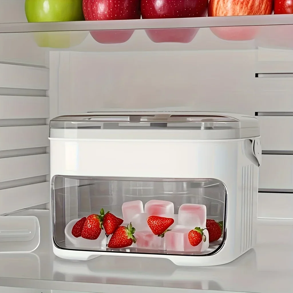 Cube Ice Maker with Easy Press - Food Storage Box Large recension och pris