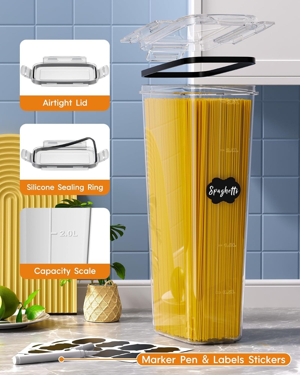 24 PCS Airtight Food Storage C - Food Storage Container recension och pris