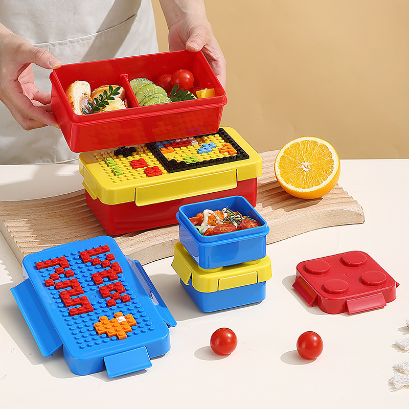 DIY Building Block Lunch Box M - Food Storage Building recension och pris
