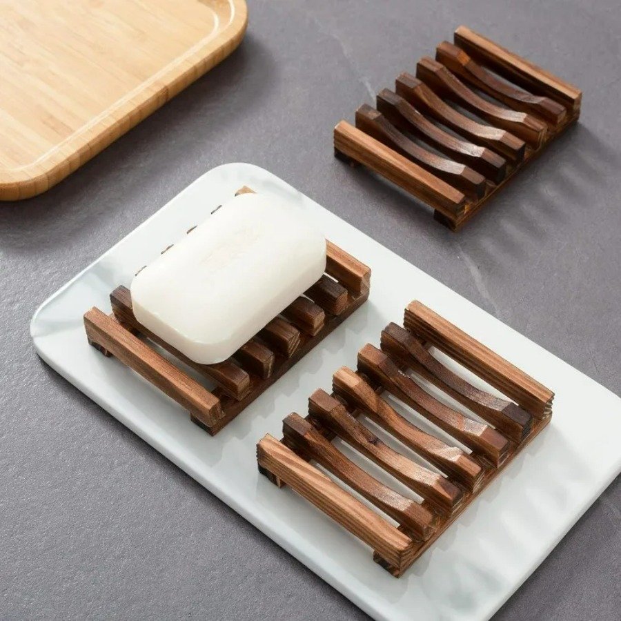 Wooden Soap Dish for Shower Ba - Food Storage Organiser recension och pris
