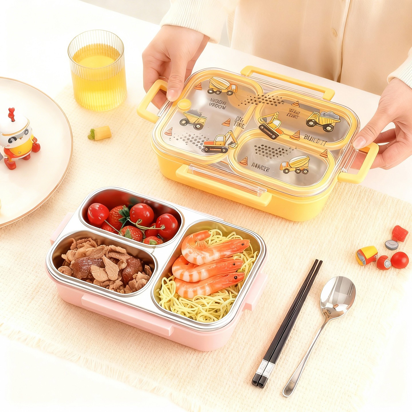 Large Capacity Cartoon Childre - Food Storage Box Large recension och pris