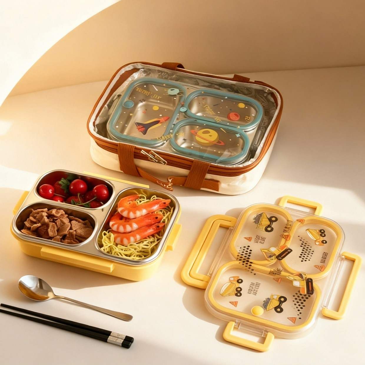 Large Capacity Cartoon Childre - Food Storage Box Large recension och pris